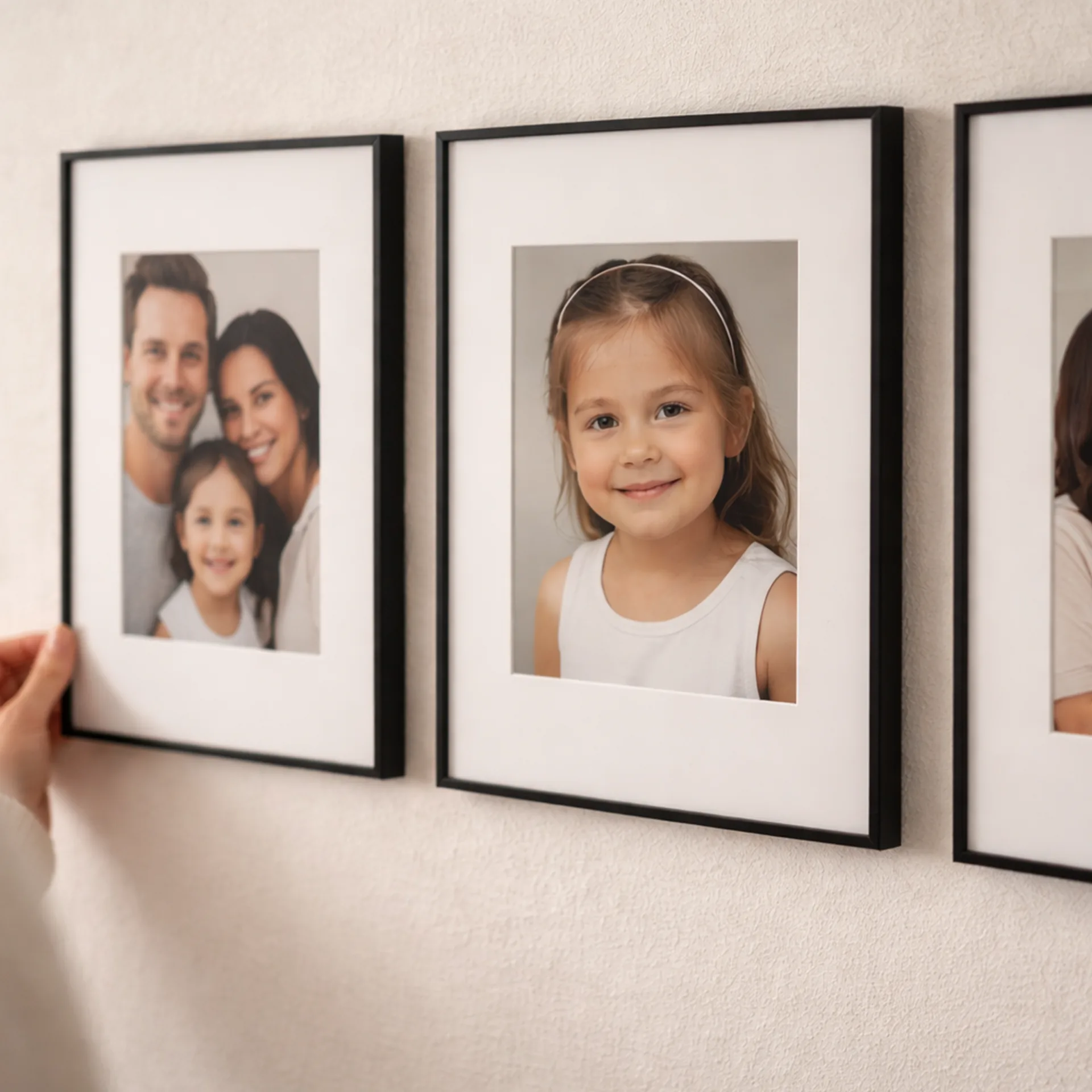 Close-up of the Portrait Set frame detail and portrait photo print finish