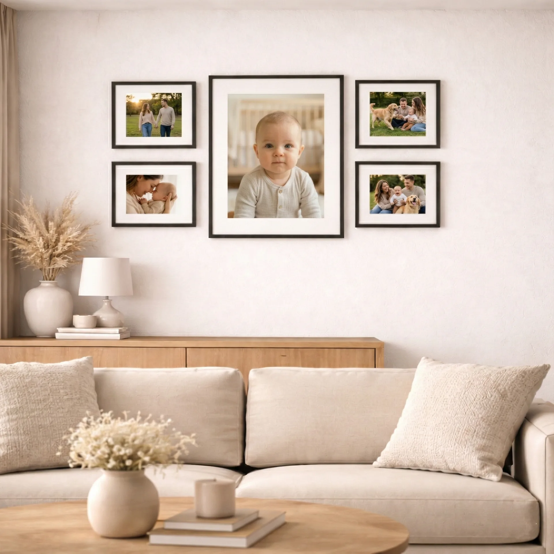 Close-up of the Story Set frame detail with the hero print and accent prints